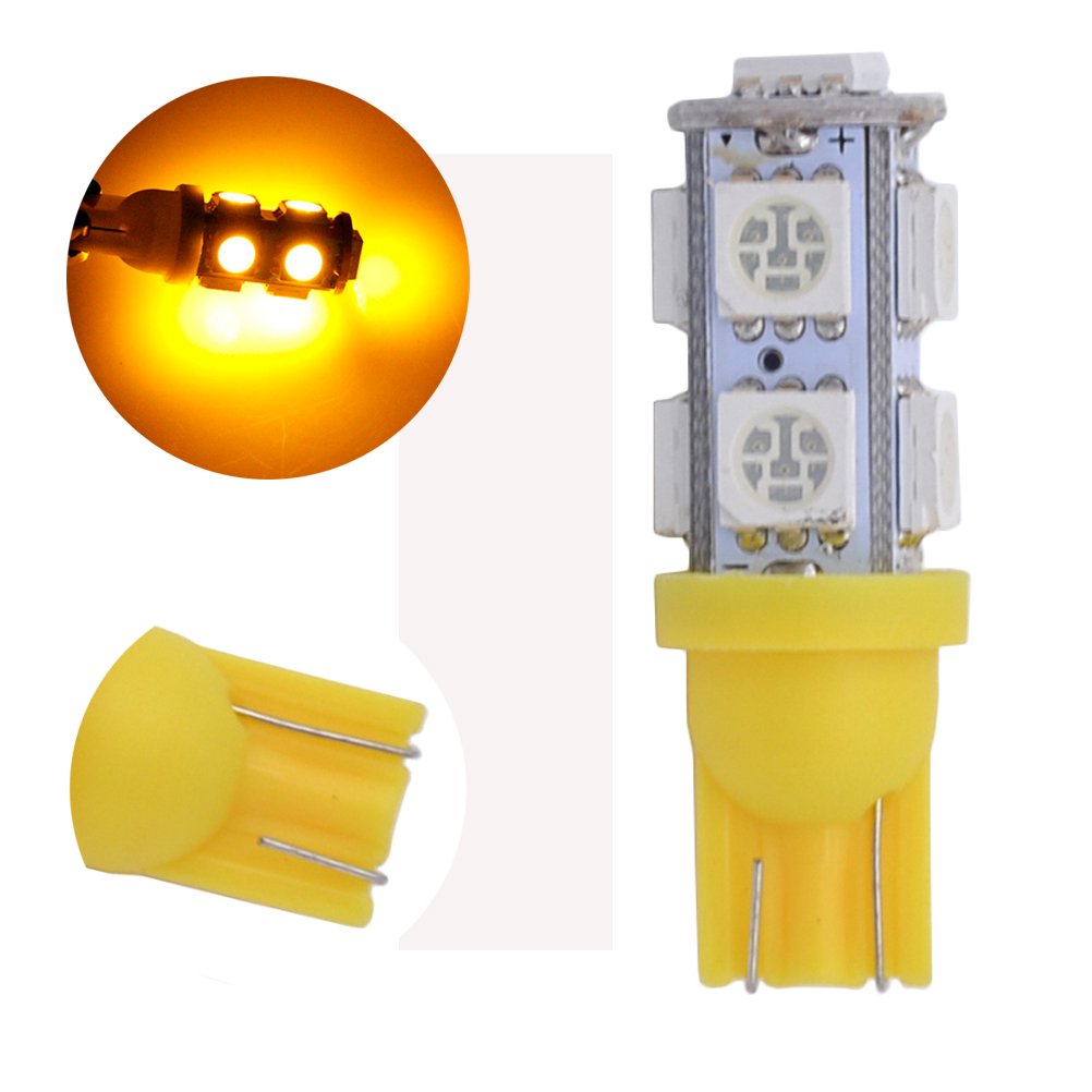 Lampadine LED T10 Ambra Per Auto - 10 Pezzi, 12V, Per Luci Targa, Retromarcia, Cortesia E Cupola - Foto 2