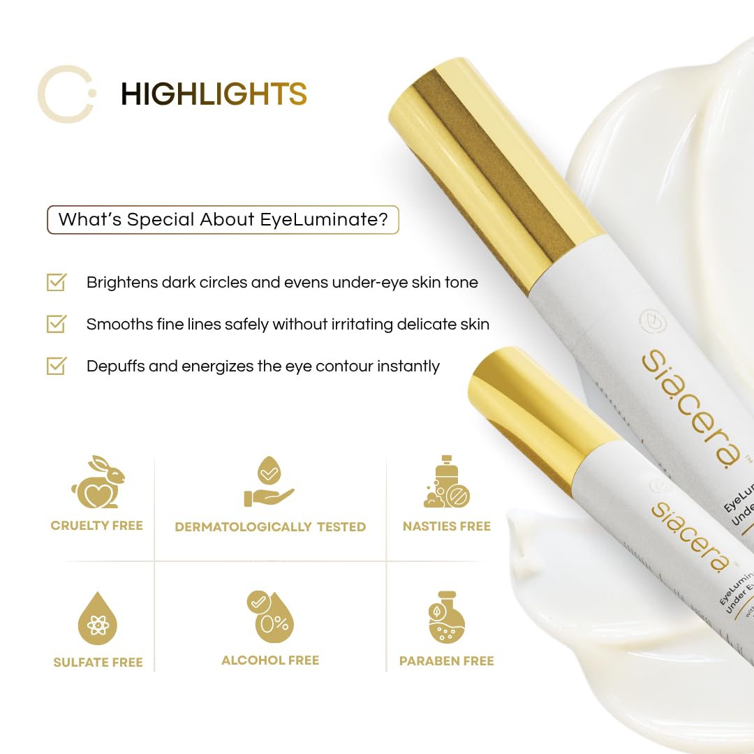 EyeLuminate Under Eye Gel for Dark Circles Removal | 0.2% Retinol, 1% Alpha Arbutin & Caffeine | Reduces Pigmentation, Puffiness & Fine Lines | Brightening Dark Circle Cream for Men & Women | Dermatologically Tested | 5ml — Amazon image 3
