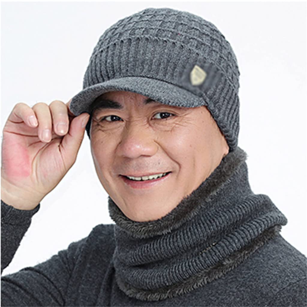 Wintermütze, Beanies, Mützen, Wintermützen für Männer und Frauen, Wollschal, Mützen, Sturmhaube, Motorhaube, Strickmütze (Farbe: D, Größe: Talla ?nica) (D Talla ?nica)
