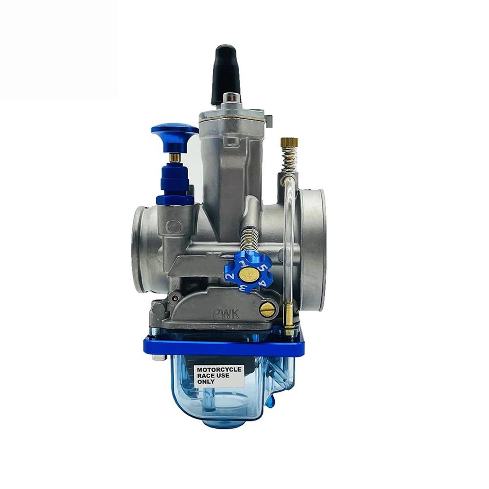 CNC PWK24 26 28 30 32 34mm Moto Carburatore Trasparente Blu Coperchio Inferiore Modificato Auto da Corsa
