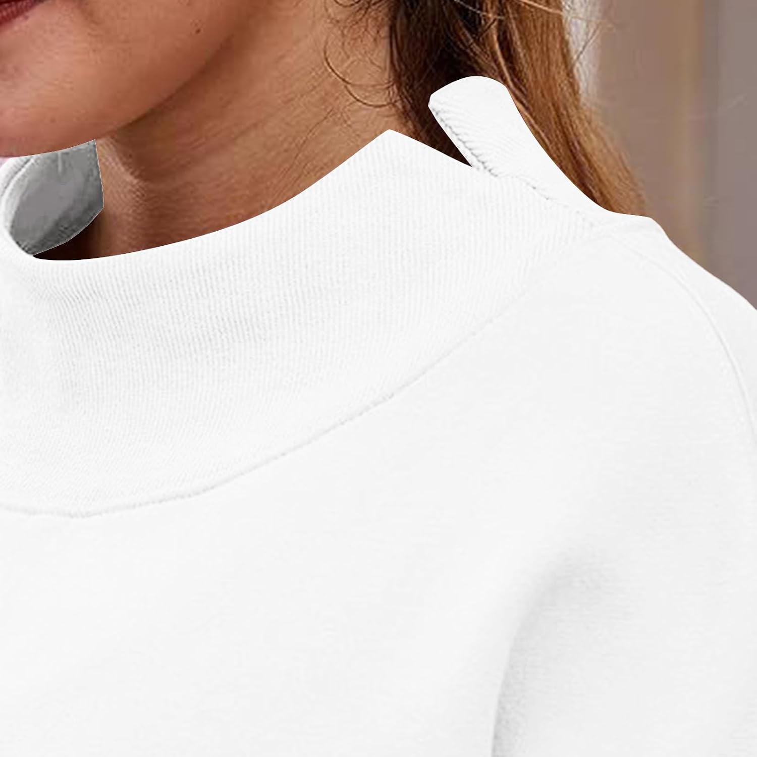 Women Mock Neck Sweatshirts Oversized Pullover Sweatshirt | Drop Shoulder Long Sleeves, Oversized Pullover Sweatshirts, Casual Fall Winter Tops, Cozy Mock Neck Sweaters
