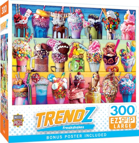 Rompecabezas MasterPieces Trendz - Freakshakes de 300 piezas con agarre fácil, multicolor, 18" x 24" miniatura 1