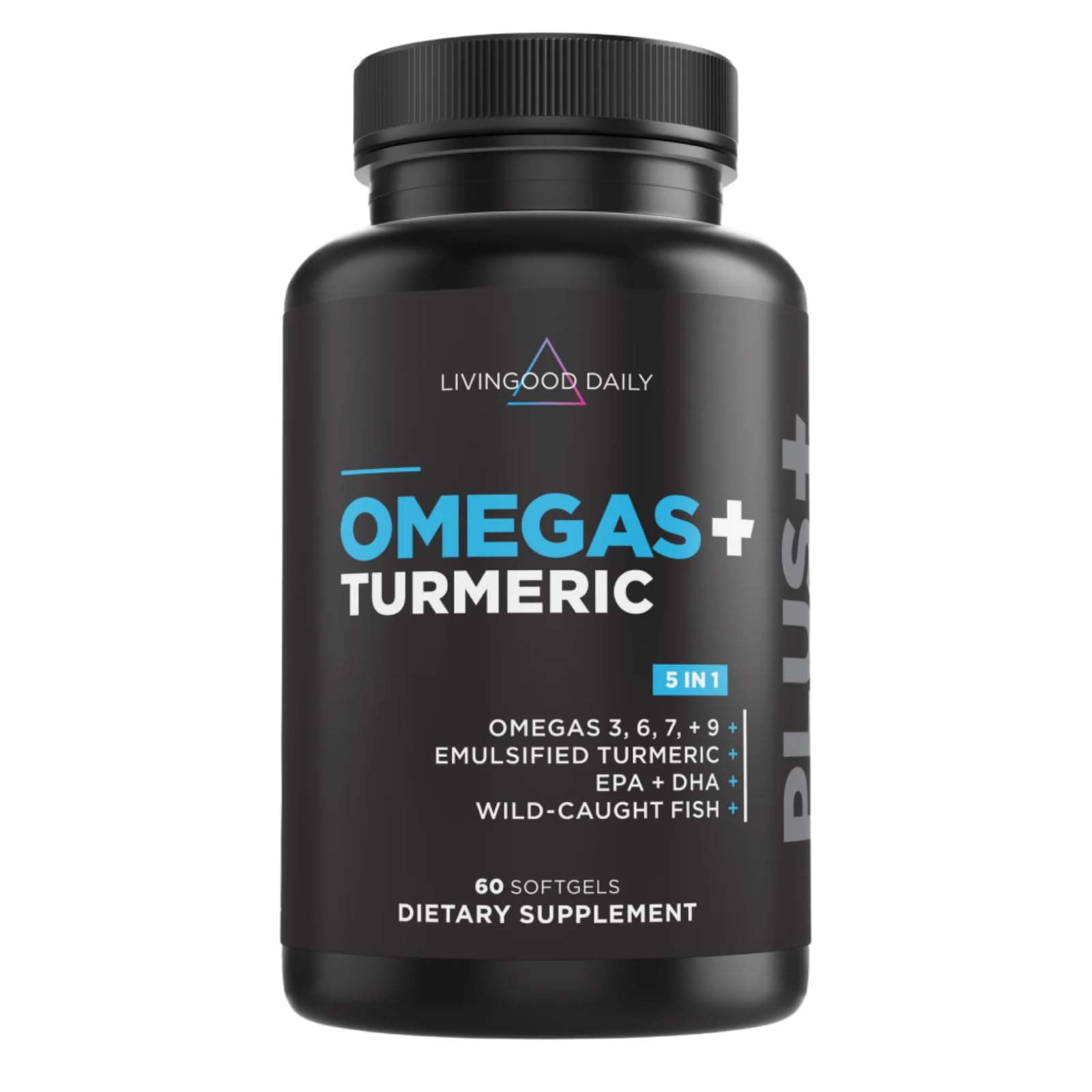 Livingood Daily Omega 3 6 9 Plus Turmeric Curcumin Supplement