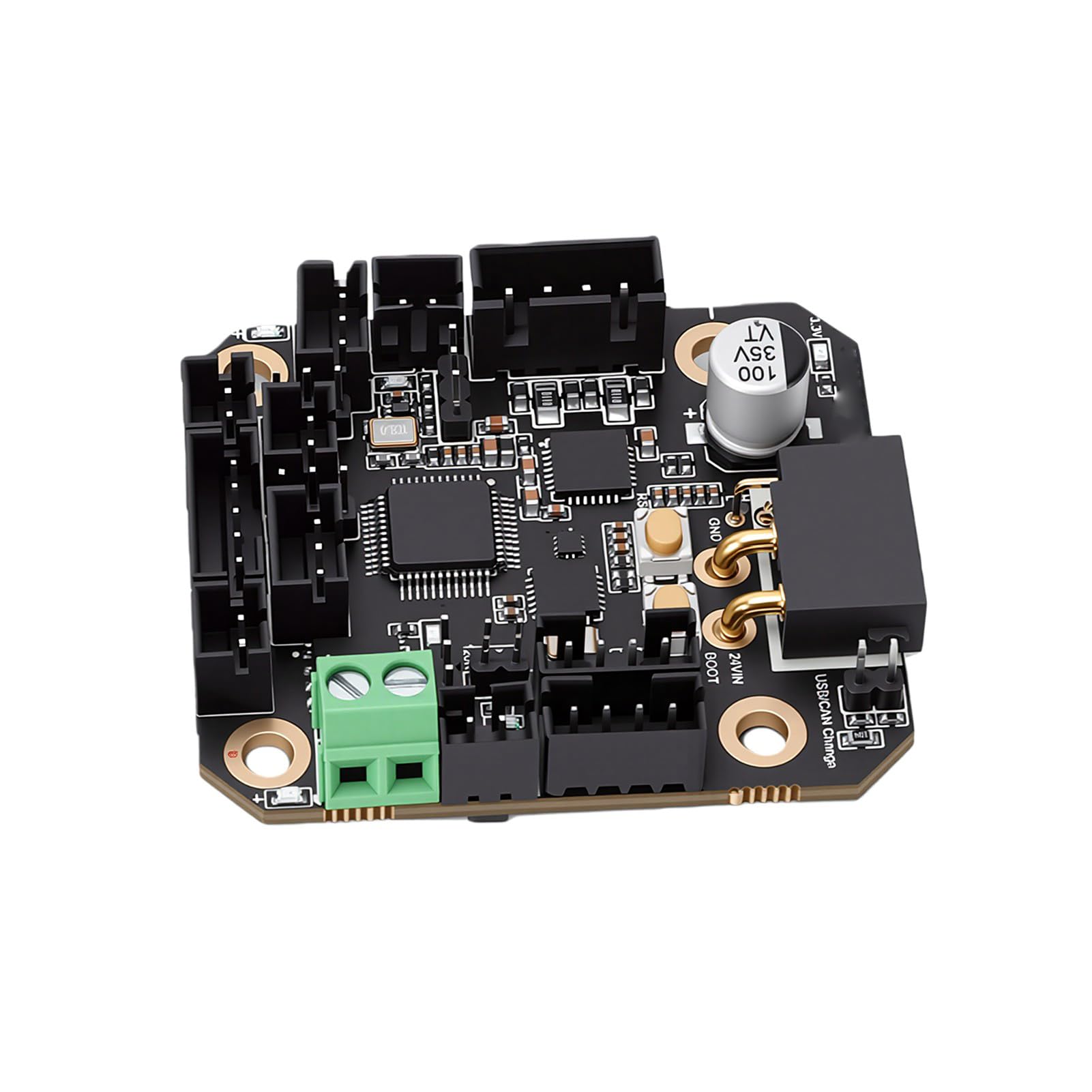 SEAFRONT Adattatore Estrusore EBB42 GEN2 Scheda Adattatore Estrusore Stampante 3D Comunicazione CAN USB Pulsante BOOT Accelerometro MEMS con Protezione ESD per Motore Passo-passo NEMA 14