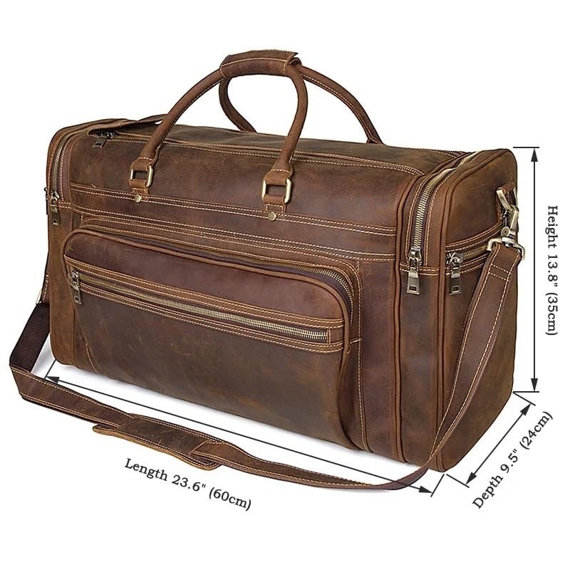 Men Leather Briefcase Leather Mens Travel Bag Waterproof Leather Overnight Bag Men Weekend Bags Business4