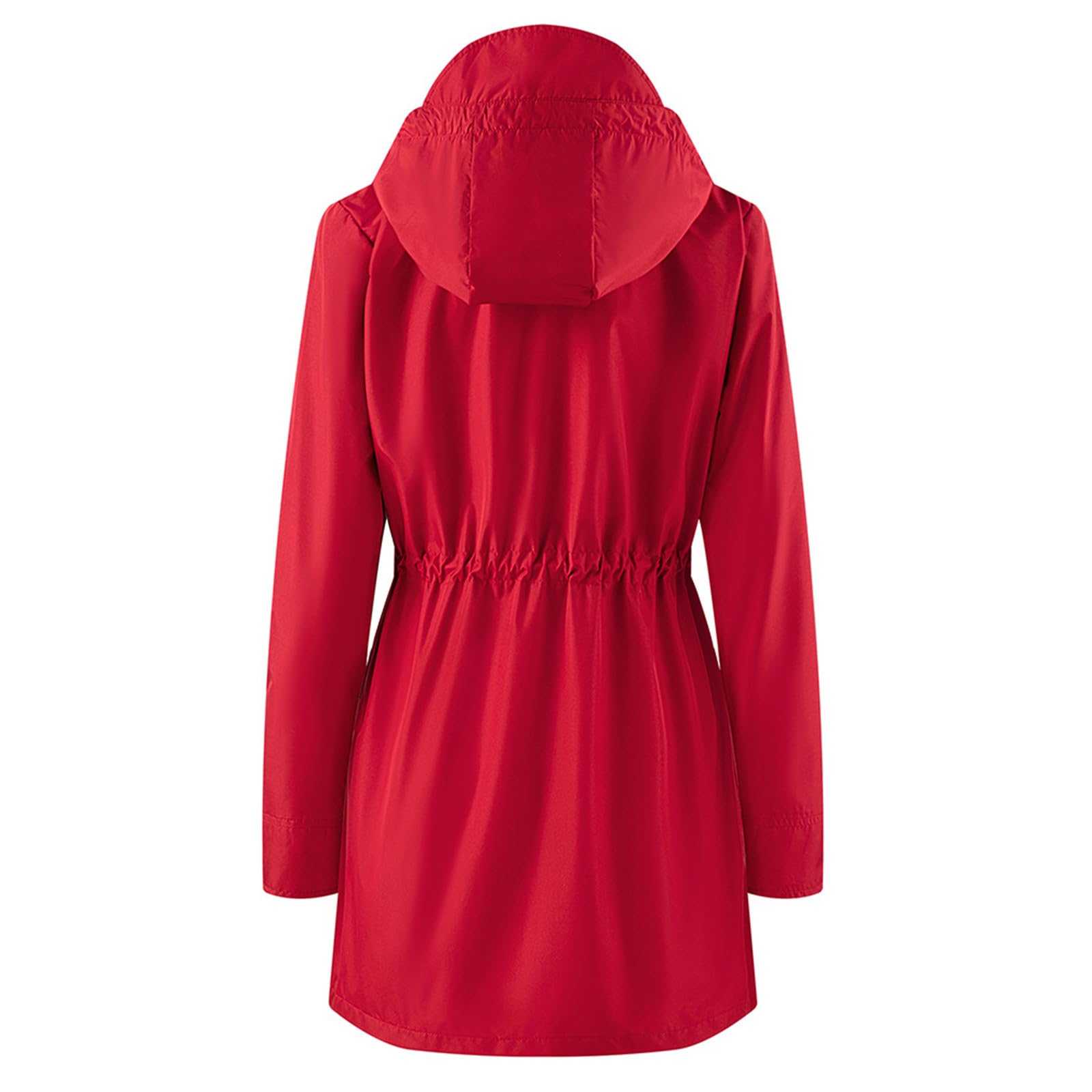 Genérico Chaqueta Entretiempo Mujer-Chaqueta Impermeable Ligera Para Mujer Cortavientos A Rayas Para Escalada Al Aire Libre Con Capucha Gabardina