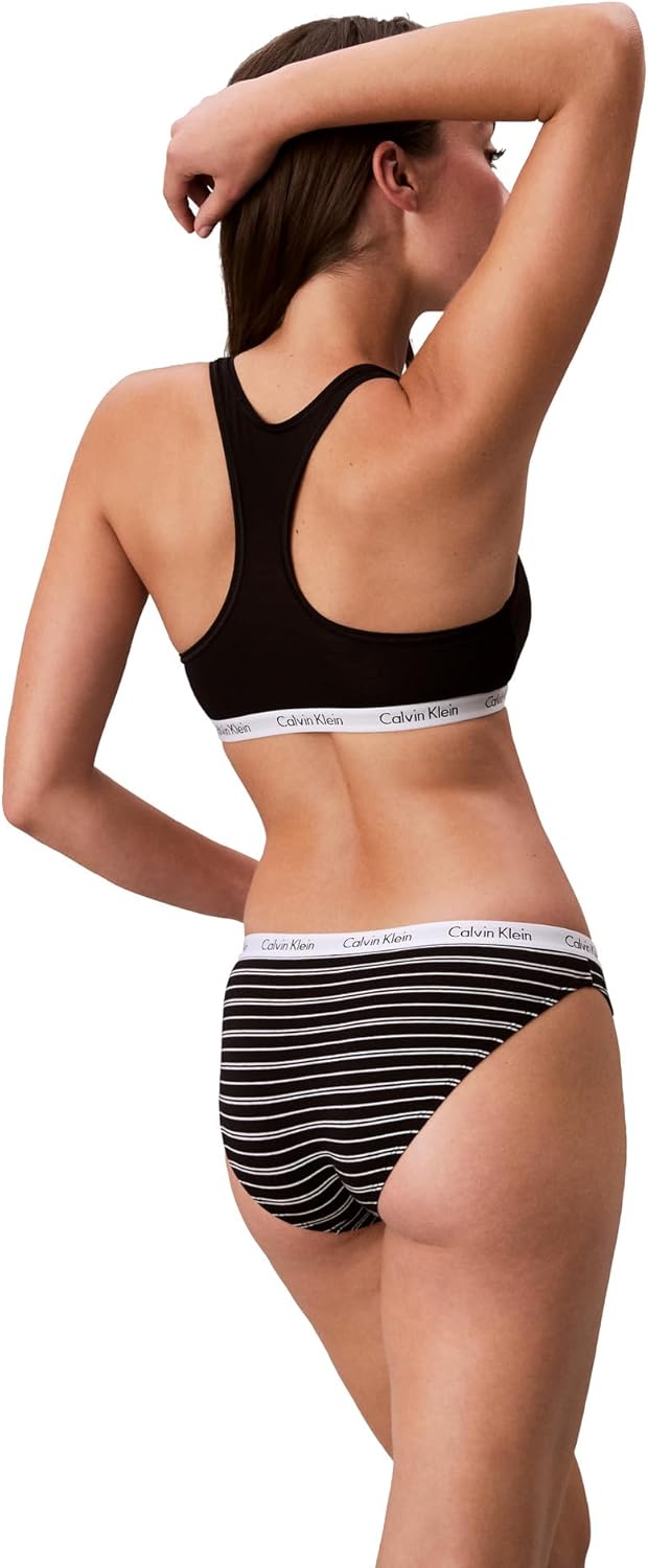 Calvin Klein Women's Carousel Logo Cotton Stretch Bikini Panties, 3 Pack - Image 3