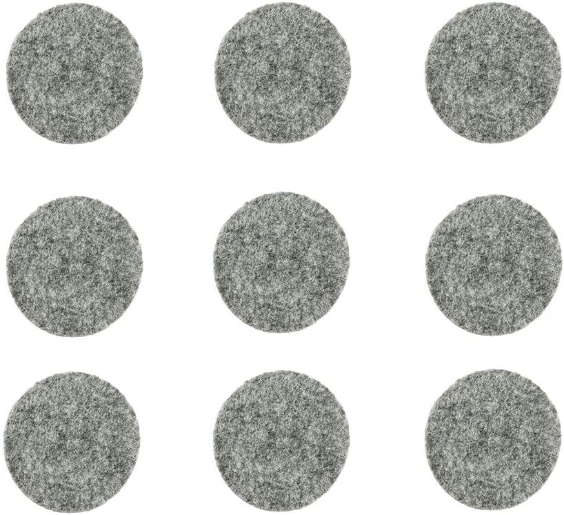 Heavy Duty Adhesive Self Stick Felt Furniture Chair Leg Pads Cover Floor Protectors to Protect Hardwood Floors from Scratches and Noise Grey Round 1.18 Inch 3 CM 18 PCS