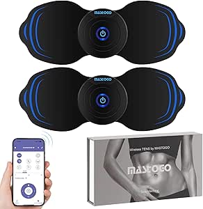Wireless TENS Unit Muscle Stimulator - 12 Modes, Bluetooth App Control, Portable Pain Relief