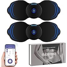 Wireless Tens Unit Muscle Stimulator - Two Sets of Tens Unit Massager for Pain Relief - Up to 12 Mode 20 Intensity Portable with App Controlled Bluetooth TENS EMS Muscle Stimulator Machine