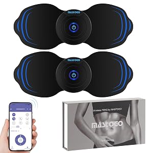Wireless Tens Unit Muscle Stimulator - Two Sets of Tens Unit Massager for Pain Relief - Up to