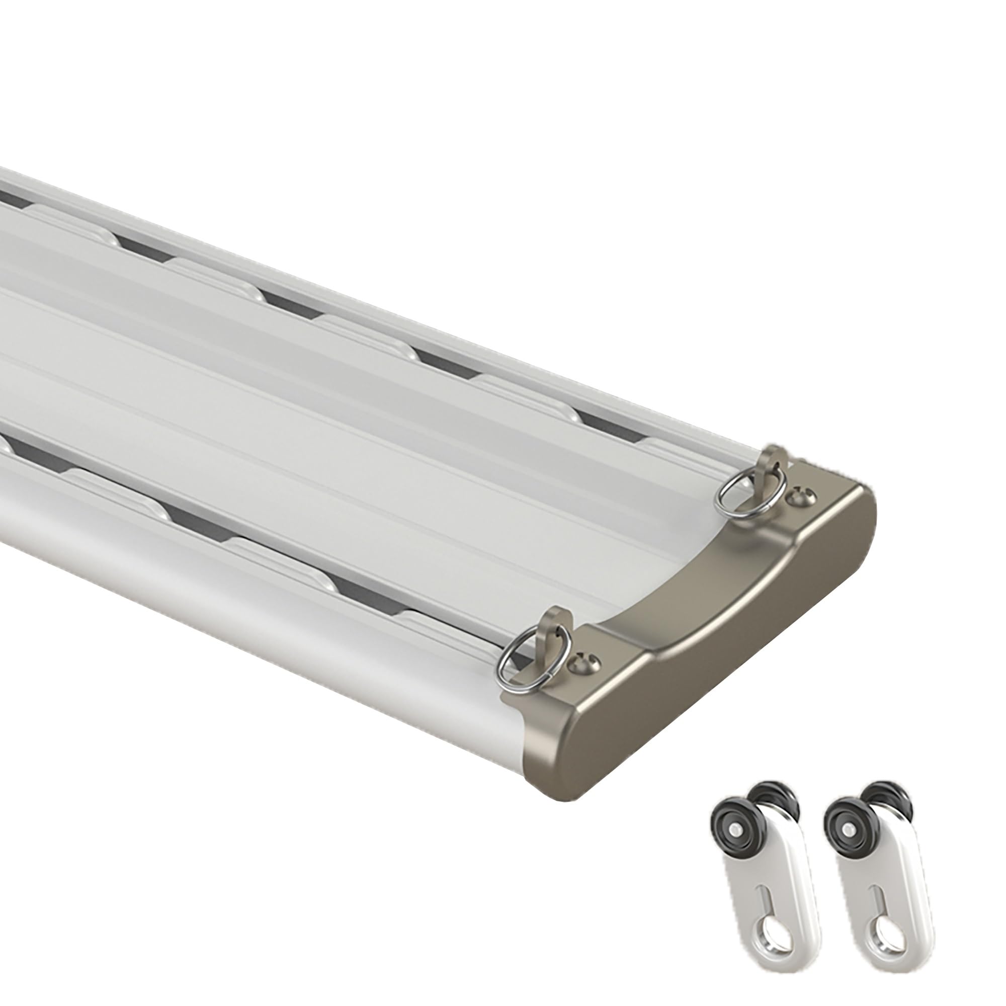Rail double rideau anti-bruit en aluminium pour rideaux occultants