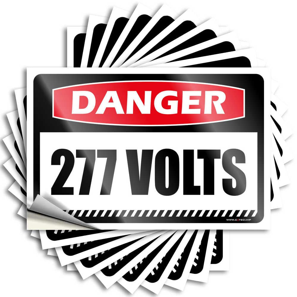 Fzfn Girls Colour Bumper Funny Patio Decor Vinyl Sticker | Danger 277 Volts Cozy For Antimicrobial Use(12X18cm)