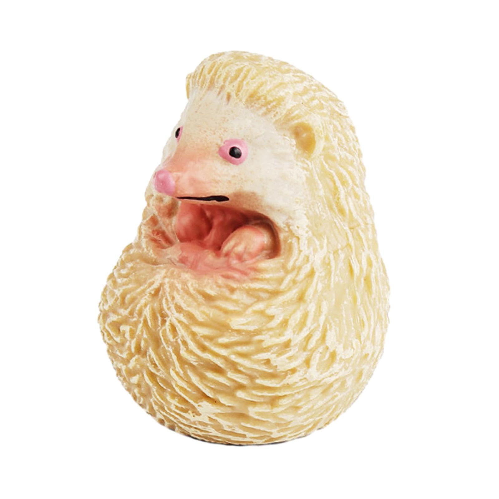 Animal Figure Statue Educational Model for Parties Desktop Decor Cake Topper Curled up Hedgehog