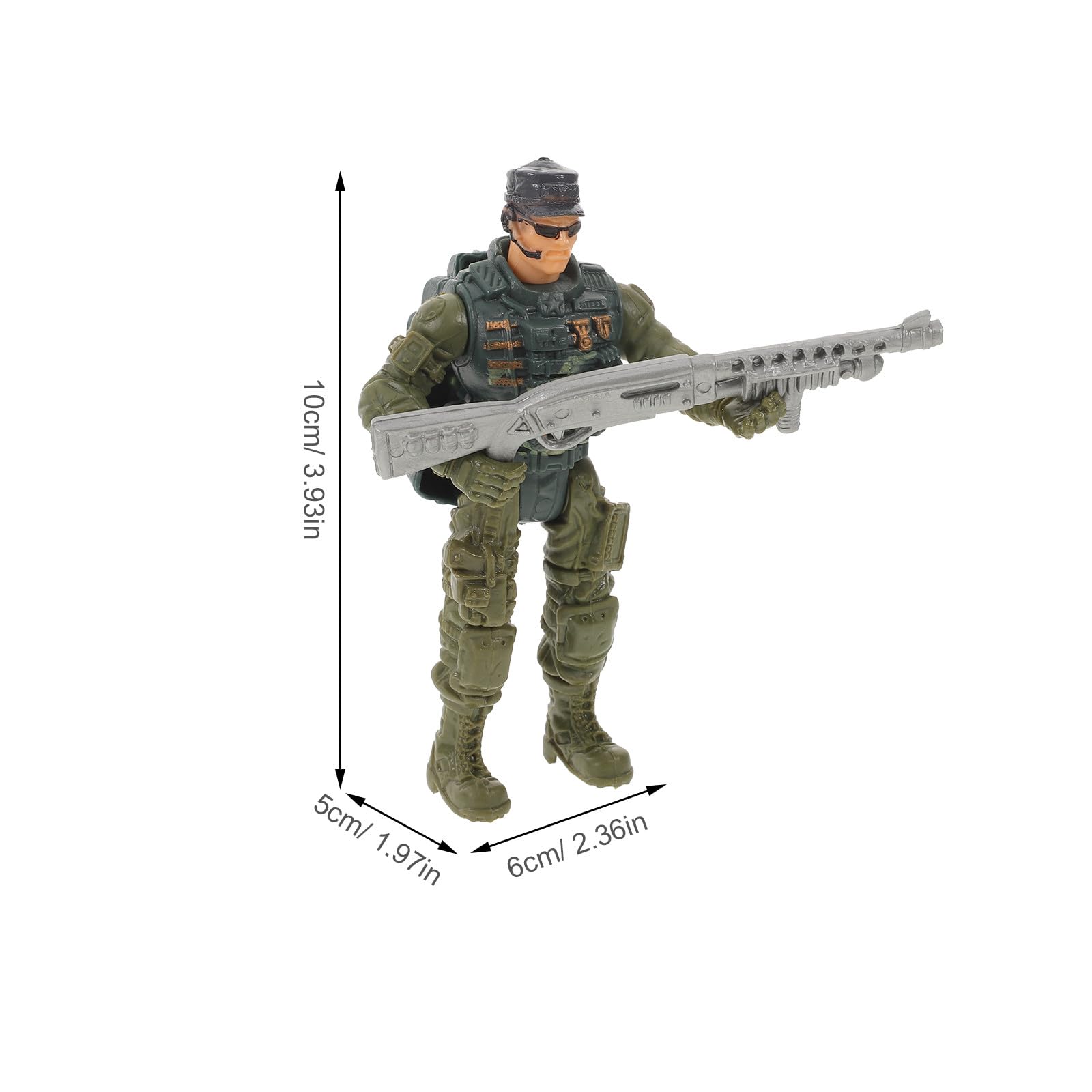 Gatuida Soldatini in Plastica Miniature Giocattolo di Omini Esercito Giunti Snodabili Accessori per Collezionismo e Decorazioni per Feste Tema Militare