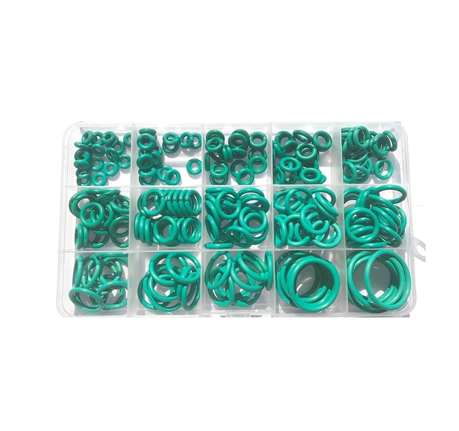 O-Ring Fluorkautschuk-O-Ring-Set, 1 mm ~ 3,1 mm, grün, Fluorkautschuk, Fluorkautschuk, O-Ring-Dichtung, Isolieröl, hohe Temperaturbeständigkeit, Fluor(2.4mm 250PCS (1set))