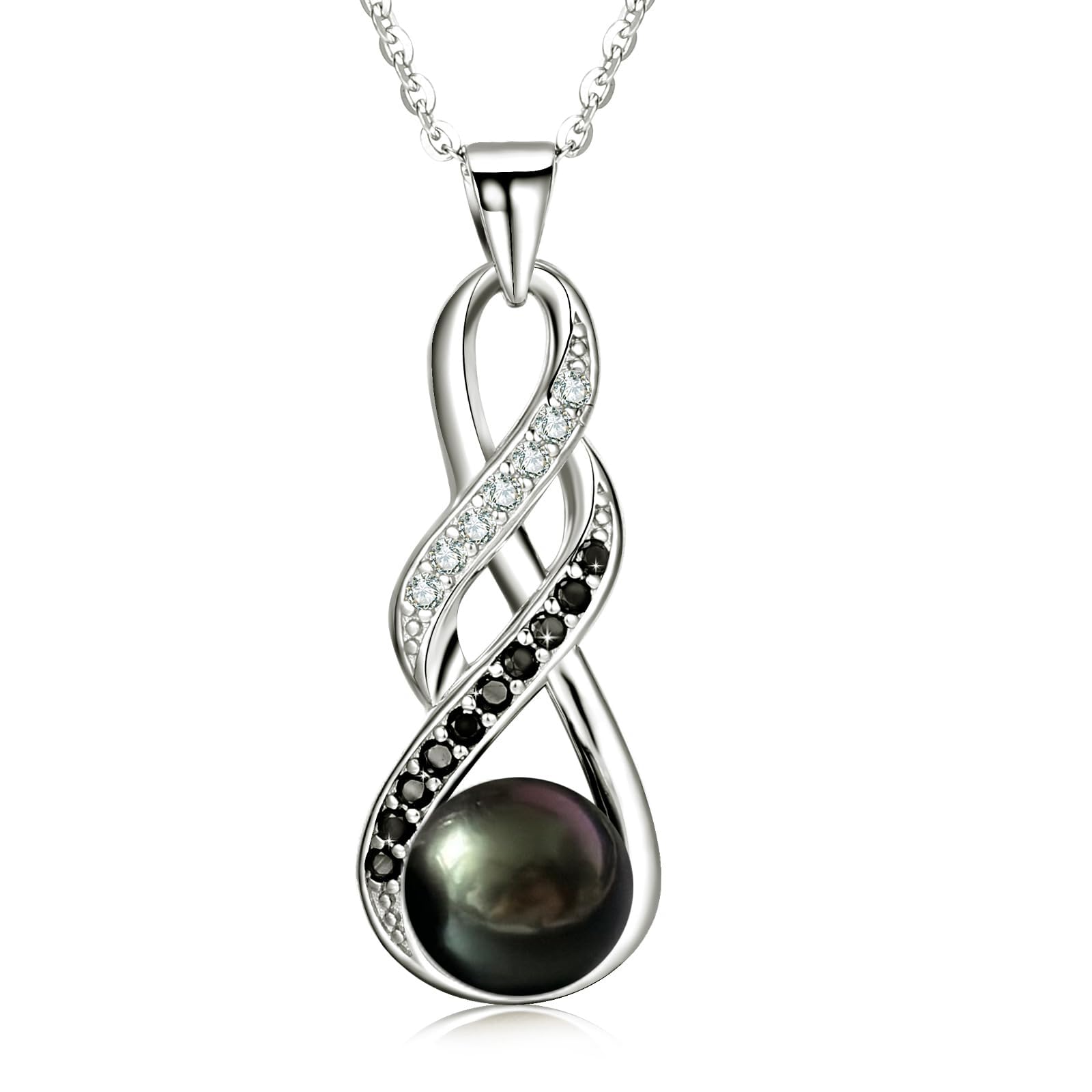 Regalos para aniversario de esposa, collar de perlas negras de Tahití, regalo para mujeres, bodas, cumpleaños, día de la madre, regalos para mamá, novia, día de San Valentín, Navidad,