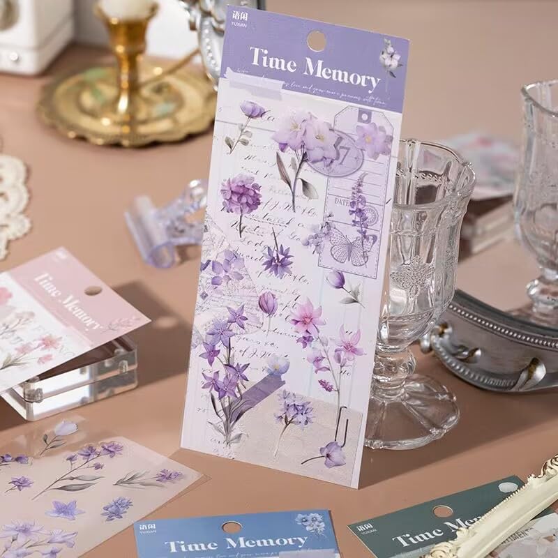 SETLUX 100 Calcomanías De Flores, Calcomanías Para álbumes