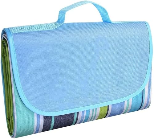 Afrodite Picnic Beach Camping Blankets, Outdoor Picnic Mat For Family, Beach, Park, Travel, Camping, Hiking And Music Festivals With Bags(57″ X 79″) (Blue) For Rs. 649 @ 57% off