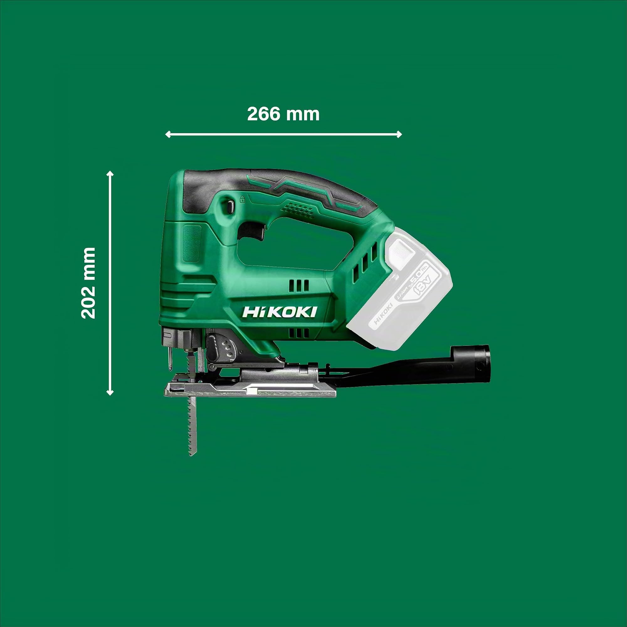 HIKOKI CJ18DAW2Z - Sierra de calar SIN BATERIAS NI CARGADOR 18V Li-Ion 0-2500 rpm 1,93 Kg con maletin