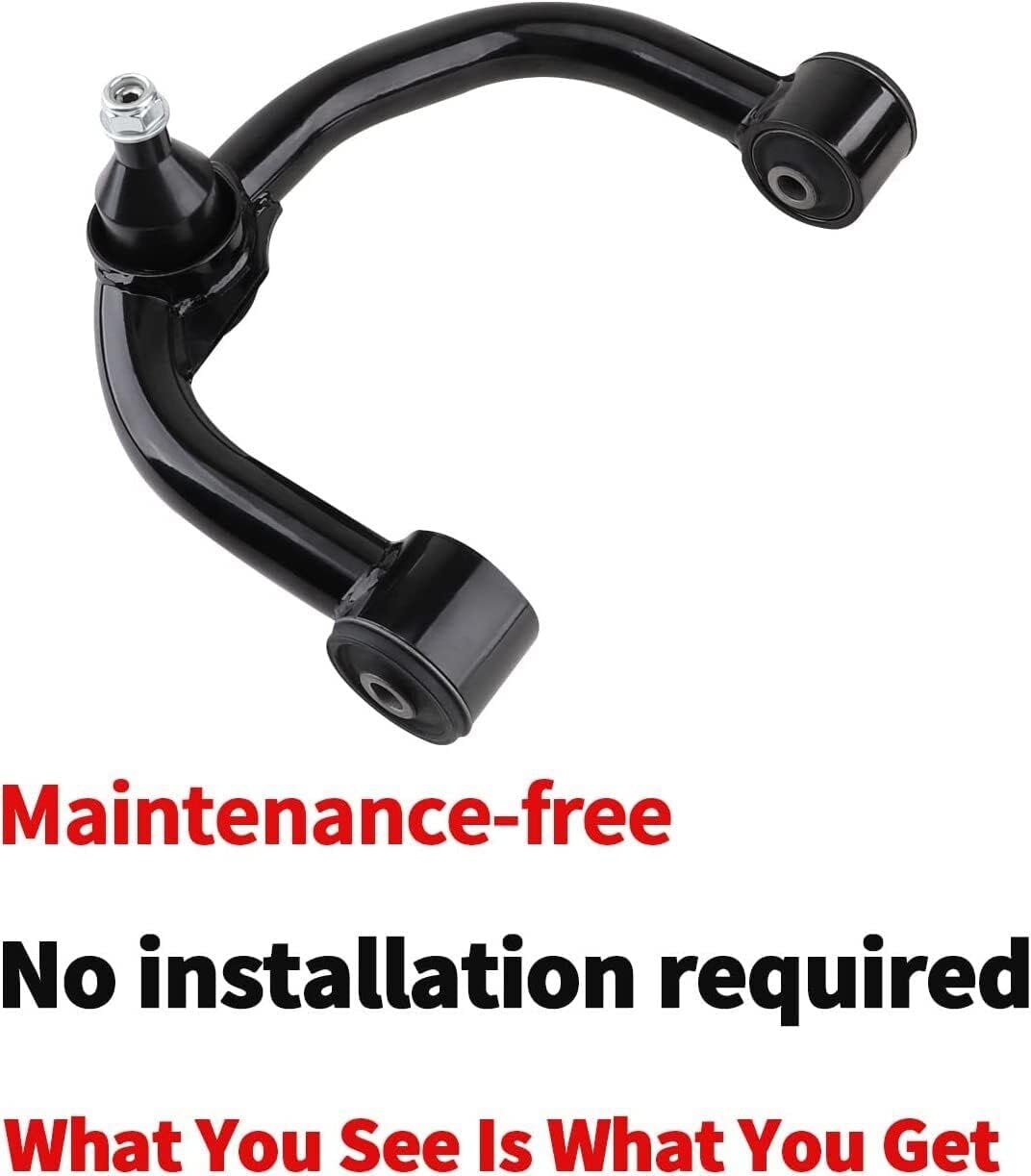 Front Upper Control Arms for Ford F150 2004-2020, 2-4" Lift Suspension Leveling Kit, Tubular Design, 2/4WD 6-Lug(Excluding Raptor)