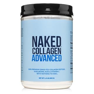 NAKED Collagen Advanced - Peptides Protein Powder, Hyaluronic Acid, Vitamin C, Pasture-Raised, Grass-Fed Hydrolyzed Collagen Supplement, Paleo Friendly, Non-GMO, Keto, Gluten Free, 1.3LB - Amazon product rated Grade A