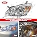 ADCARLIGHTS Compatible with 2003 2004 2005 2006 2007 2008 Toyota Corolla Headlight Assembly Chrome Housing Amber Reflector Driver and Passenger Side（W/O Bulbs）