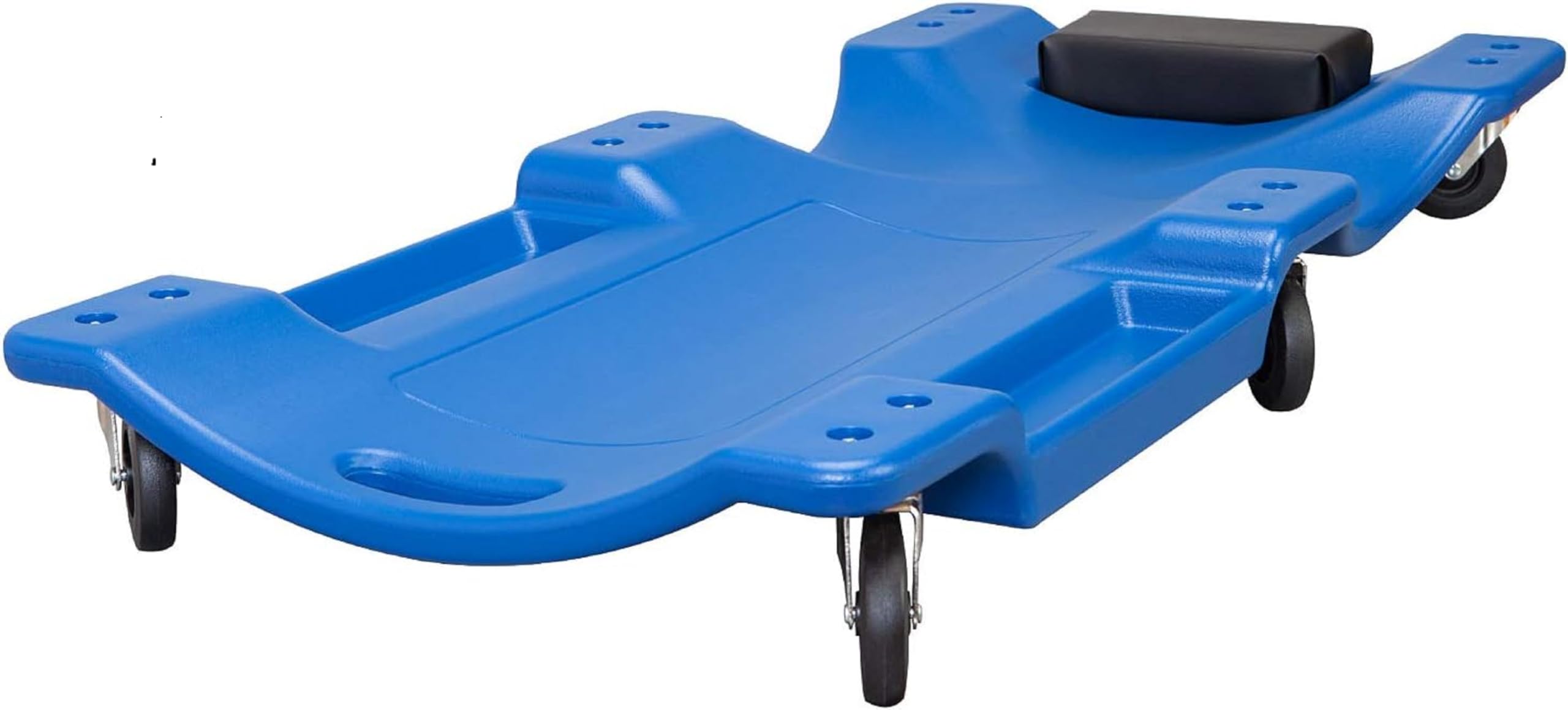 BIG RED ATRP6240UR - Carrito mecánico de plástico Moldeado por soplado, Carrito mecánico de 40 Pulgadas con reposacabezas Acolchado y 6 Ruedas, 350 Libras, Color Azul