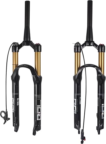 Vista 8 de Horquilla de suspensión de aleación de magnesio para bicicleta de montaña de Bosy, 26/27.5/29 pulgadas, dirección cónica y horquilla delantera recta