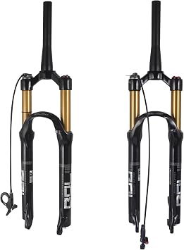 BOLANY 26/27.5/29 inch MTB Bicycle Magnesium Alloy Suspension Fork, Tapered Steerer and Straight Steerer Front Fork Manual Lockout - Remote Lockout