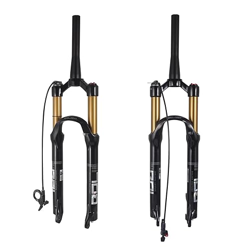BOLANY 26/27.5/29 inch MTB Bicycle Magnesium Alloy Suspension Fork, Tapered Steerer and Straight Steerer Front Fork (Manual Lockout - Remote Lockout)