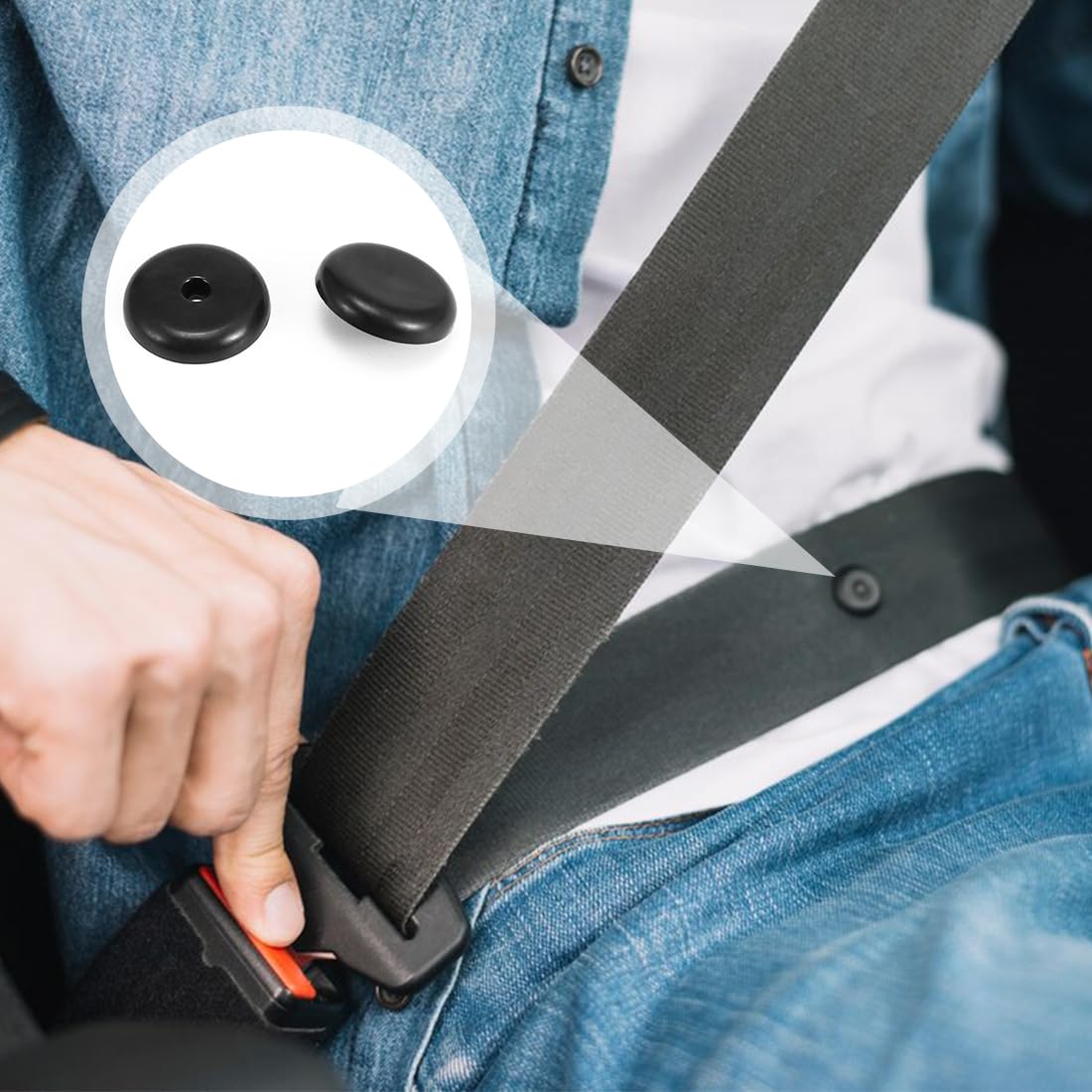 40 Pezzi Bottoni Cintura di Sicurezza Auto, Ferma Cintura Universale in Plastica