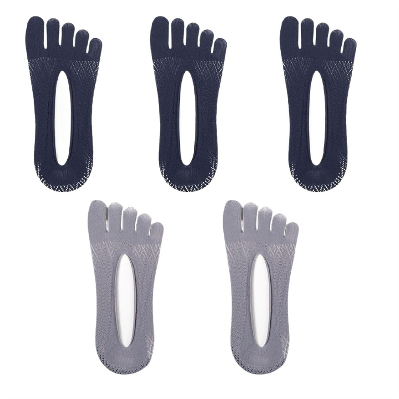 ERICAT 5 pares de calcetines de verano para hombre, ultrafinos, transpirables, invisibles, calcetines tobilleros para hombre, 5 pares-1, EU 37-45