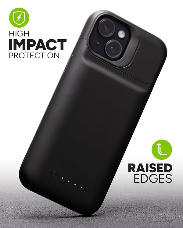 Mophie Juice Pack iPhone 15 Battery Case - Legendary Power & Protection - Up to 50% Extra Battery, 6ft Drop Safety, Eco-Friendly Design, Black by mophie - Image 7