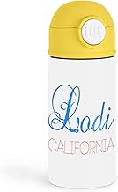 Sentimental California Residents 12oz Kids Yellow Bottle – “Lodi CALIFORNIA” – School Lunch, Outdoor Adventure