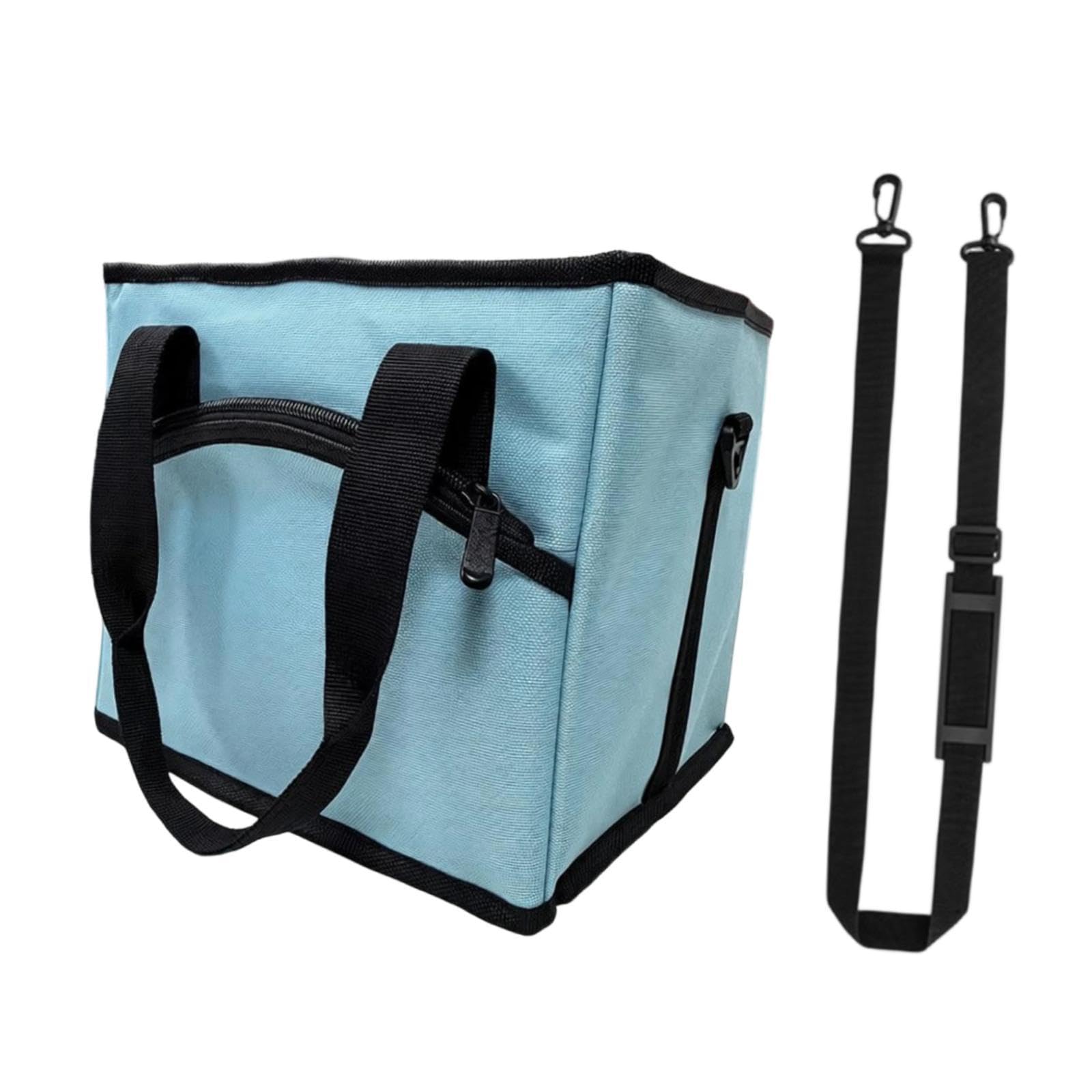 Getränkehalter, Wasserdichte, Faltbare, Verstellbare Thermotasche Aus Oxford Gewebe mit Austauschbaren Trennwänden Und Zubehörfach, Blau