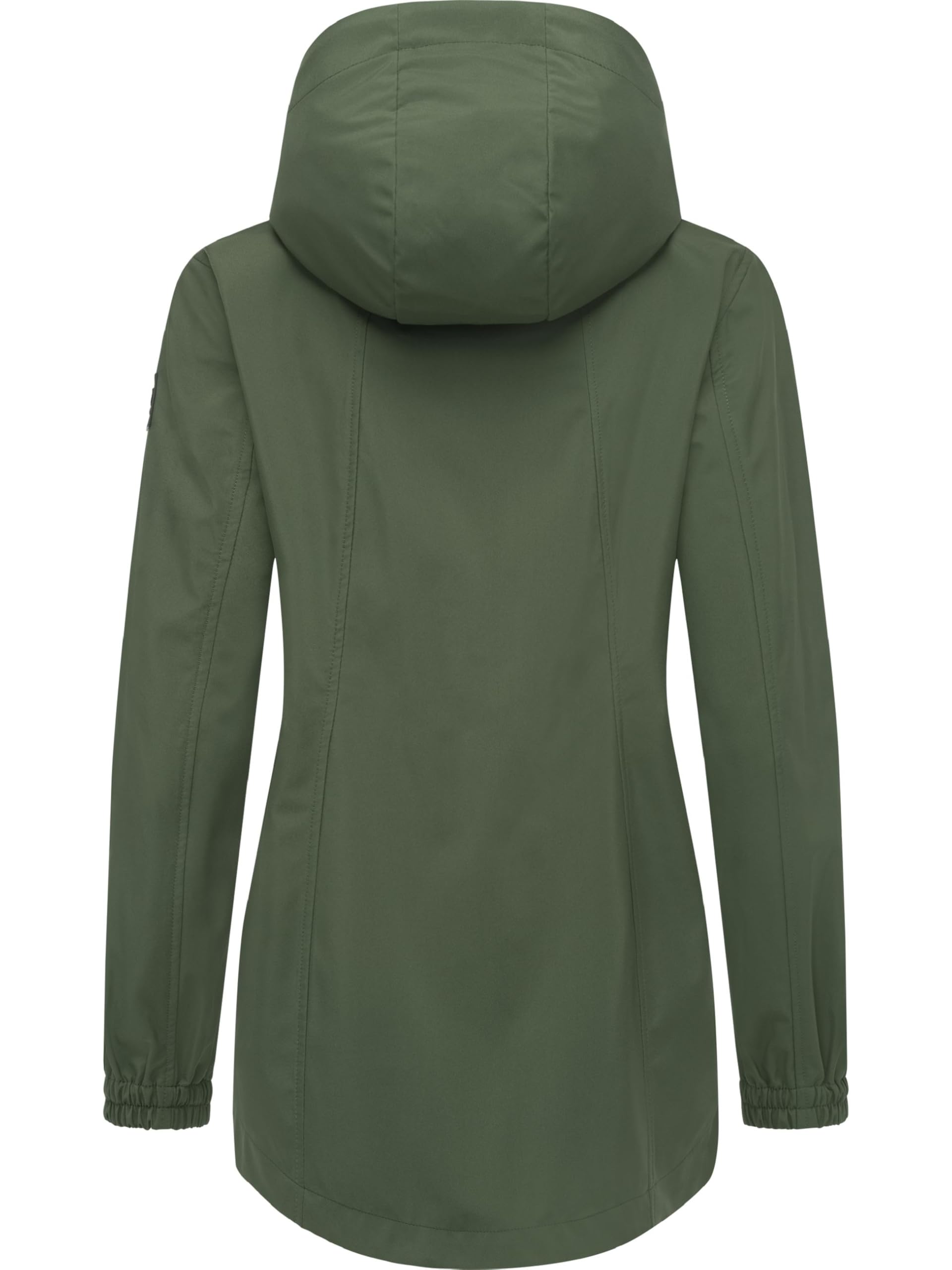 Ragwear Damska długa kurtka przejściowa, wodoodporna i oddychająca, krótki płaszcz z regulowanym kapturem, Zuzka Sport YOUMODO XS-6XL