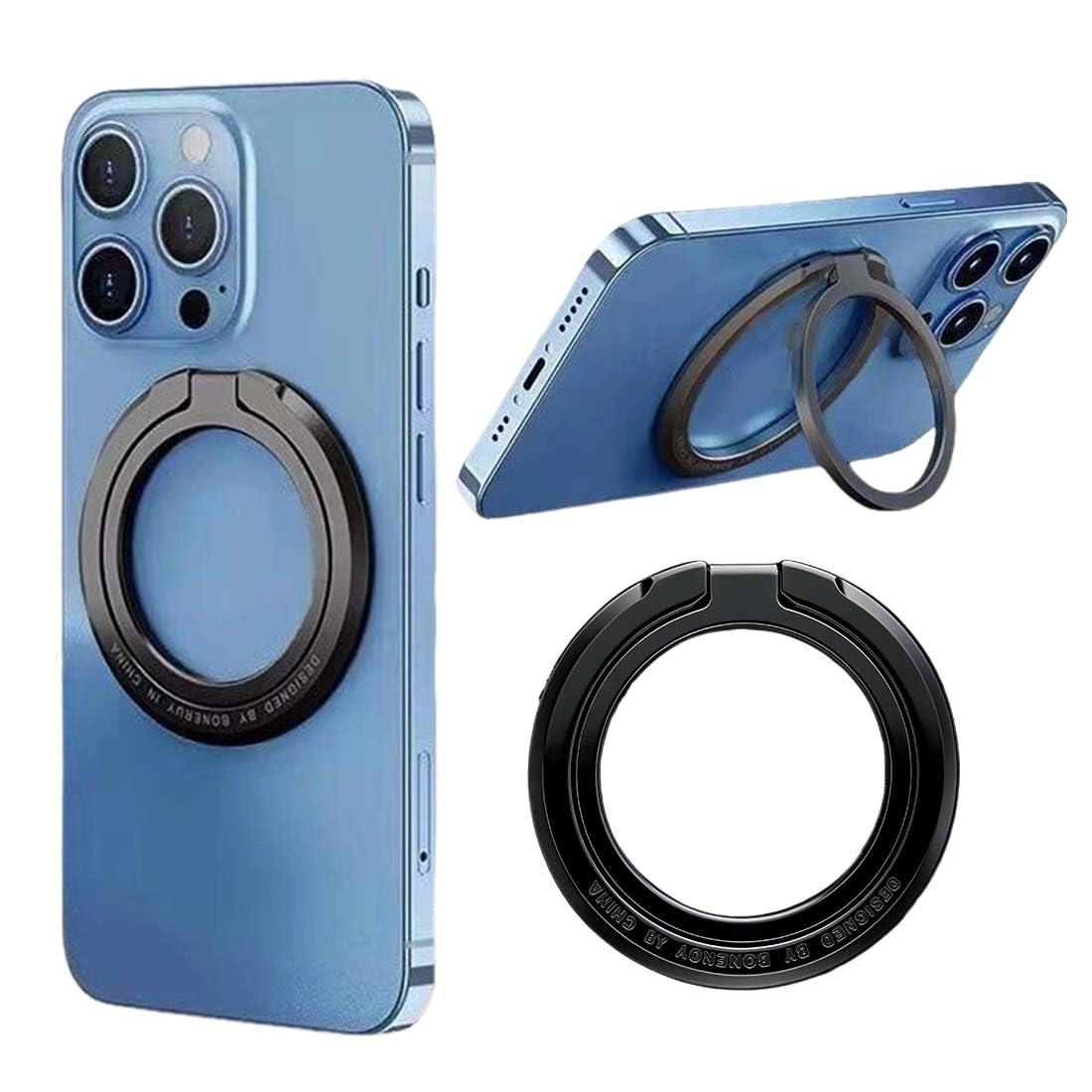 1 Pezzo Supporto ad Anello Magnetico per Cellulare, Universale Cellulare Anello Rotazione 360° Gradi Smartphone Ring per iPhone, Samsung, Tutti Gli Smartphone e Tablet