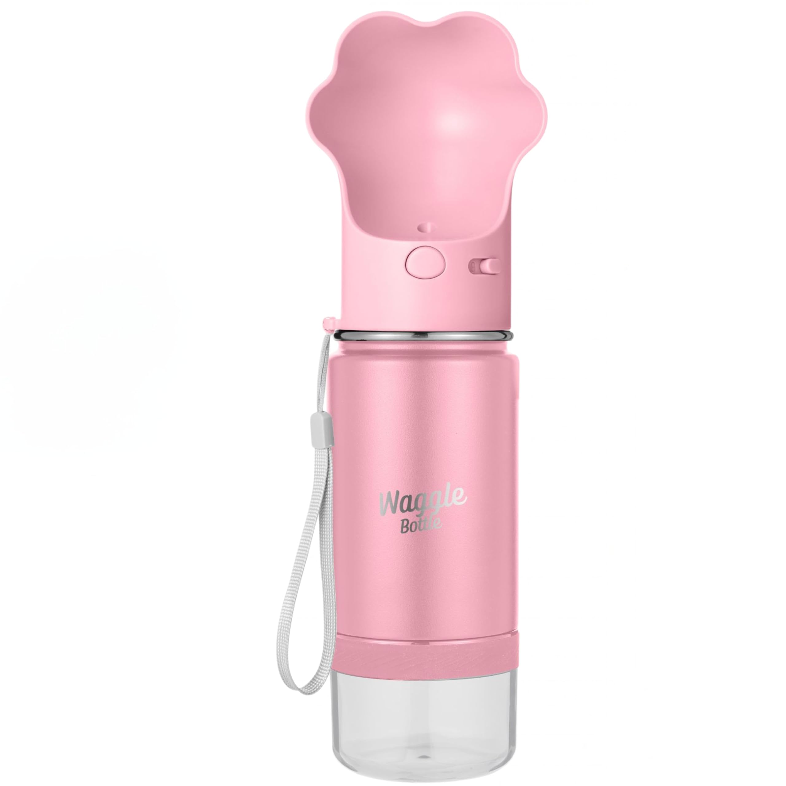 Waggle Bottle Stainless Steel Dog Travel Water Bottle, Vacuum Insulated Portable Dog Water Dispenser, Drink Cup and Snack Container On The Go, Outdoor