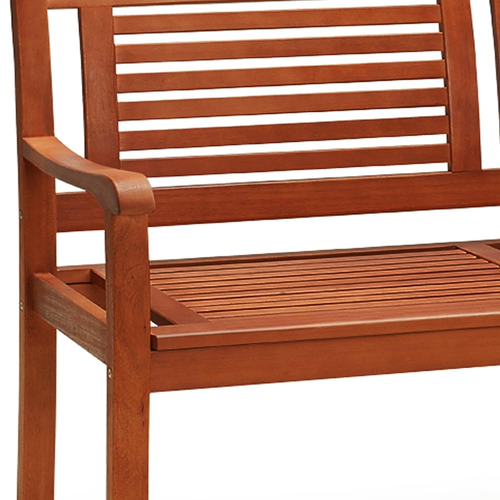 Casaria Banc de Jardin en Bois Eucalyptus Pré-huilé 2 Places pour Balcon, Terrasse et Extérieur