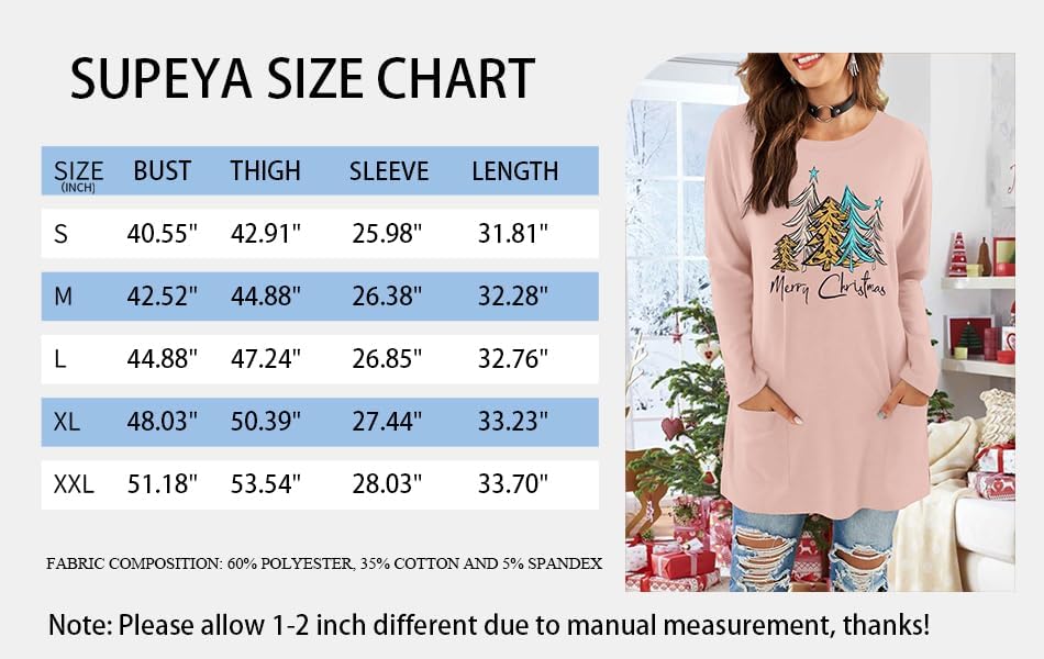 Miniatura 6 de SUPEYA Camisa de vestir de copa de vino tinto para mujer, estampado de leopardo, árbol de Navidad, lindas camisas gráficas de Navidad con bolsillos