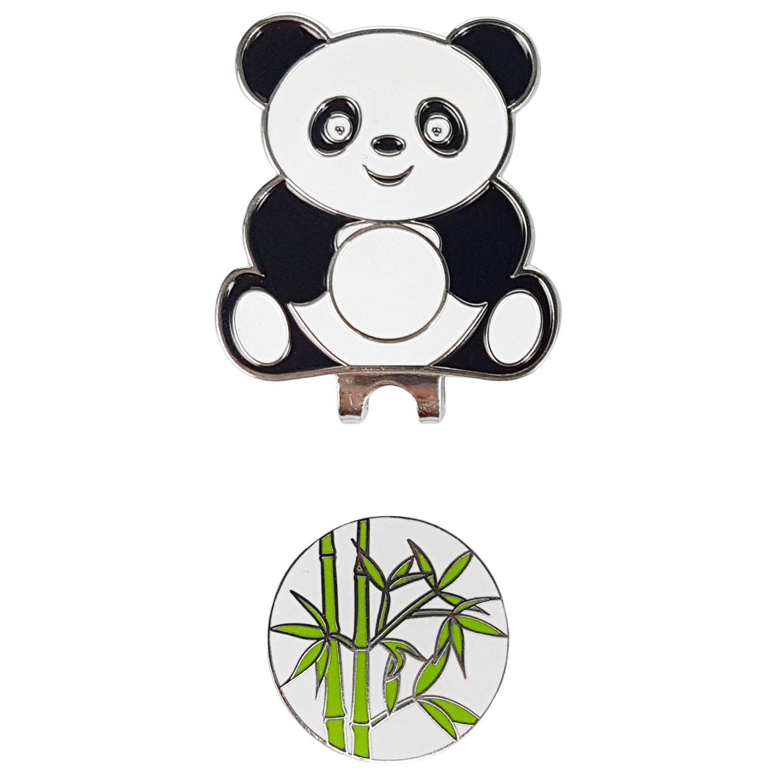 Maodom Women's Panda Bamboo Leaves Magnetic Ball Marker - Panda Golf Ball Markers With Hat Clips - Removable Magnetic Golf Hat Clip Golf Ball Aiming Marker, Golf Ball Markers For