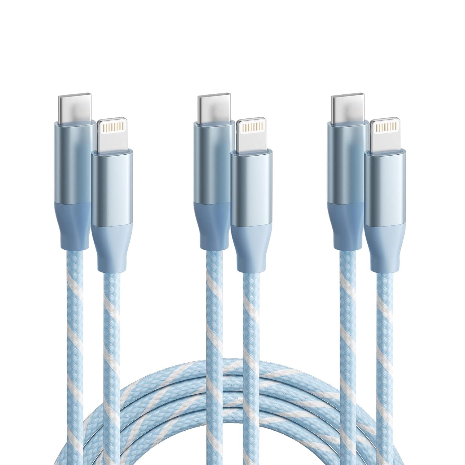 MenoSupp Confezione da 3 cavi da USB C a Lightning da USB C a Lightning da 1,8 m, ricarica rapida da tipo C a cavo Lightning per iPhone