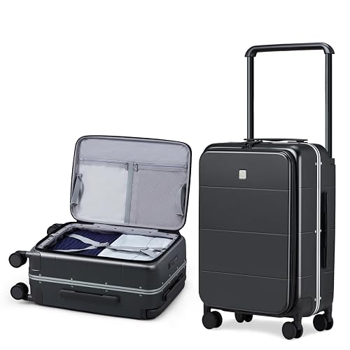 Hanke Top Opening 24 Inch Luggage, Jet Black