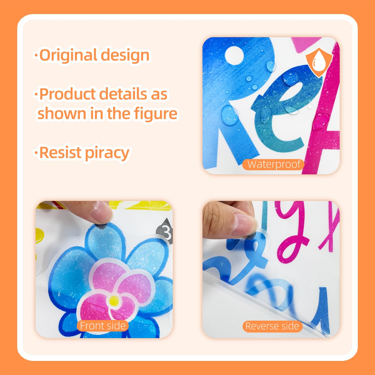 OUFEI Wall Stickers Decor Kids Room Peel and Stick Colorful Garden Sun Wall Decals for Baby Childreen Nursery Girls Bedroom Living Room Decoration - Image 4