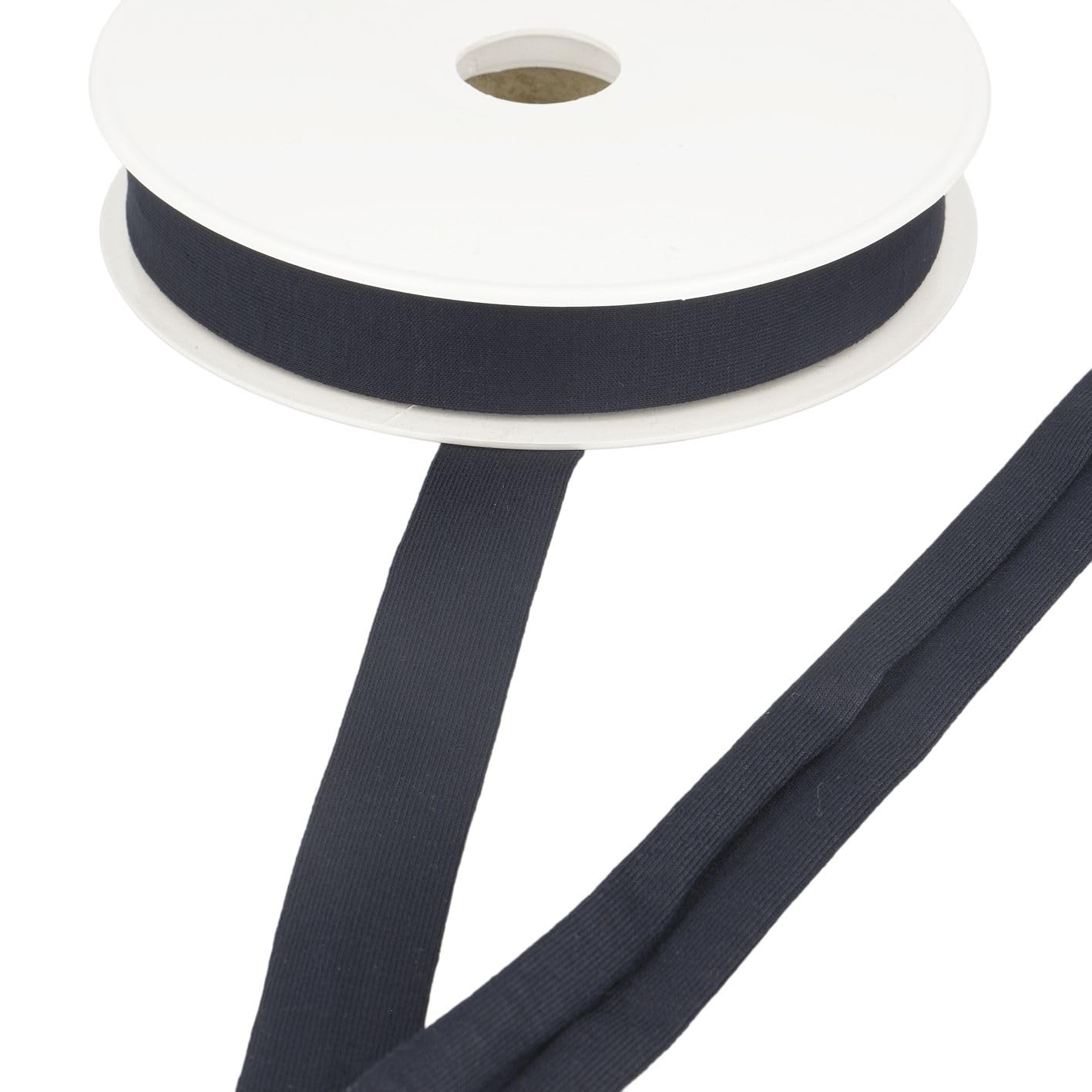MYMERCERIE Stretch Jersey Bias Binding 20 mm Navy - per metre