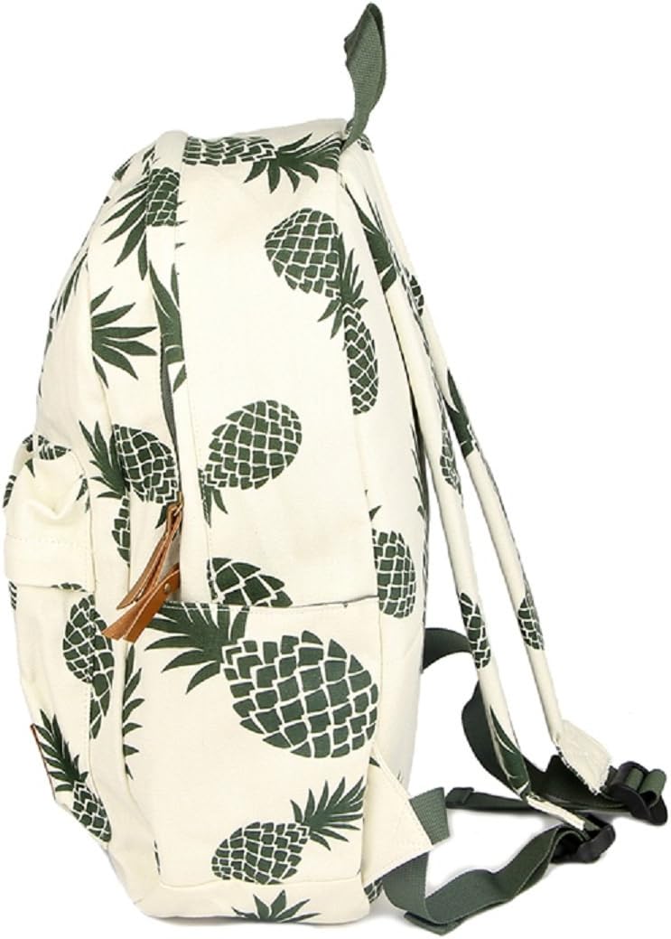 CCOHO White Pineapple School Backpack for Girls Travel Daypack Canvas Bookbag Women : Clothing, Shoes & Jewelry