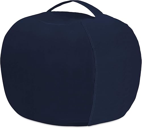 Miniatura 204 de Posh Stuffable - Sillón puff con almacenamiento para niños, contenedor de animales de peluche, organizador de juguetes de niños Lienzo Burbujas Azul