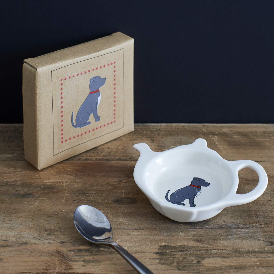 Sweet William Staffie Teabag Dish, Grey - Image 2