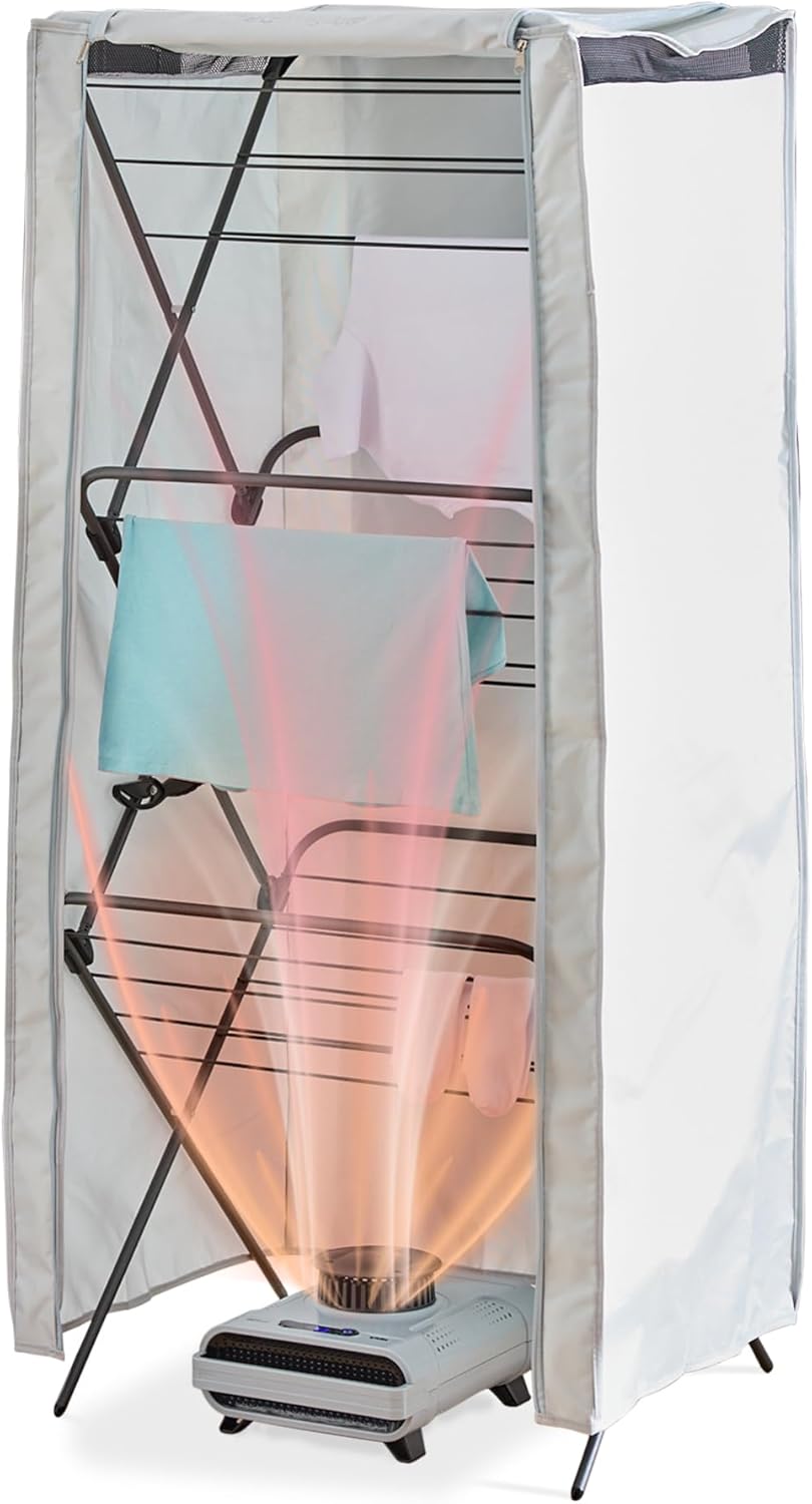 Minky SureDRI Heat Pod Pro, Dries Clothes 4x Faster, Transform 3 Tier Clothes Airer into Heated Clothes Airer, 1.5M Cord, Up to 3 Hours Working Time, Low Running Costs, Compact & Portable